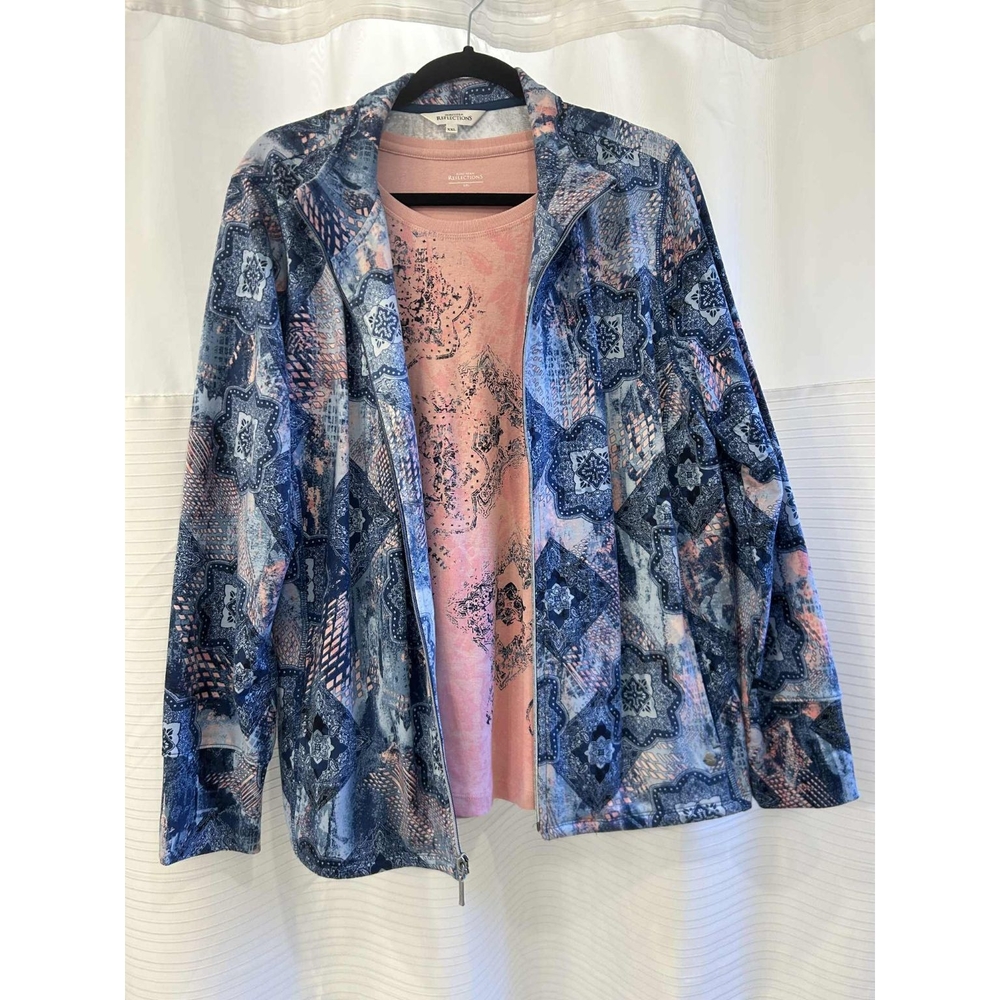 Northern Reflections Multicolor Patterned Blazer & Matching Top